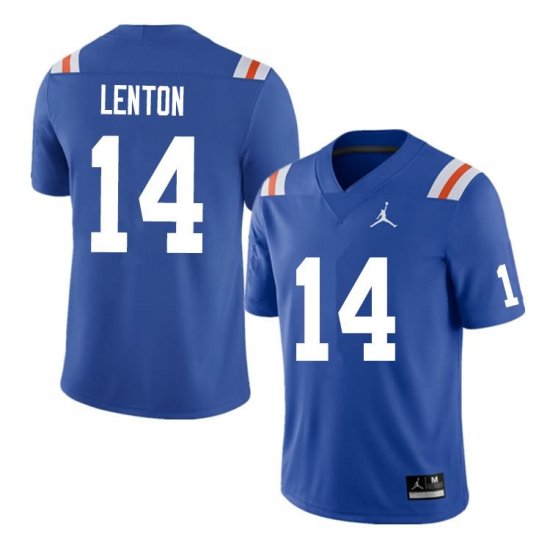 Men's Florida Gators #14 Quincy Lenton NCAA Nike Blue Throwback Authentic Stitched College Football Jersey AHE5662YM